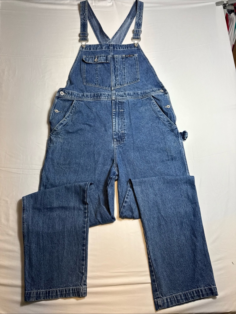 Dkny Men's Relaxed Denim Overalls - Blue unisex
